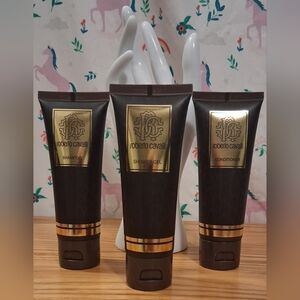 NIB Roberto Cavalli & La Bottega Exclusive White Zebra Bath Shower Trio Set 75ml